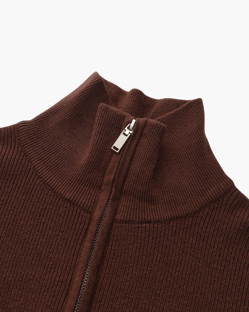 Pull en maille raffiné à demi-zip