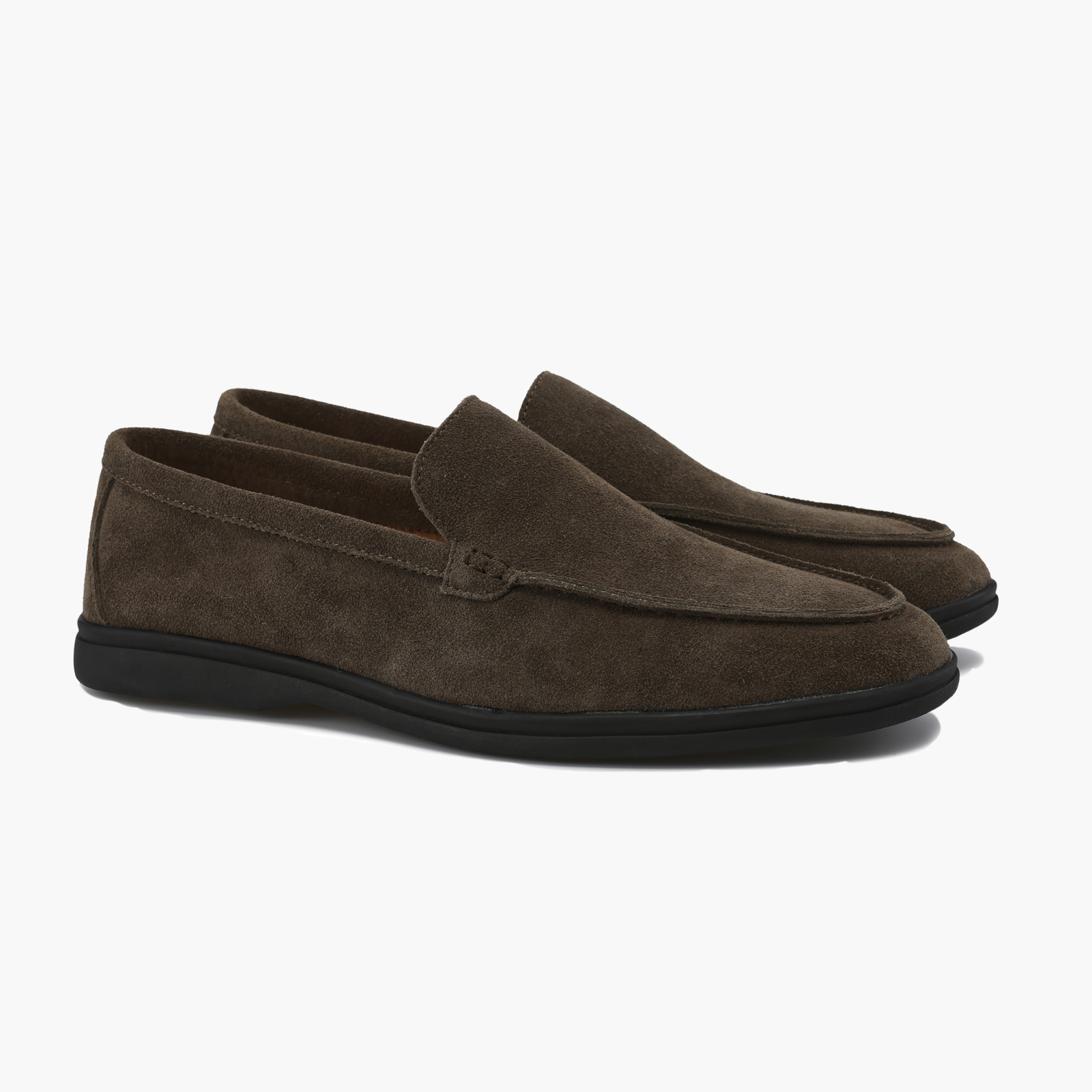Mocassins en daim haut de gamme - Semelles noires