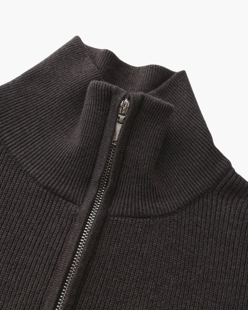Pull en maille raffiné à demi-zip