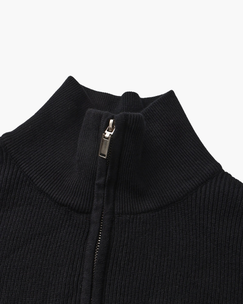 Pull en maille raffiné à demi-zip