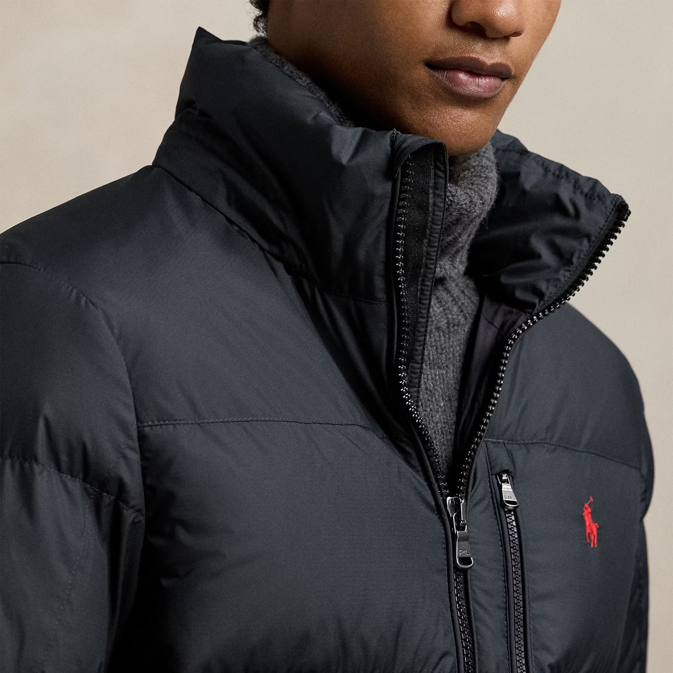 Élégante Polo Ralph Lauren Daunenjacke en classique Schwarz von Gorham 