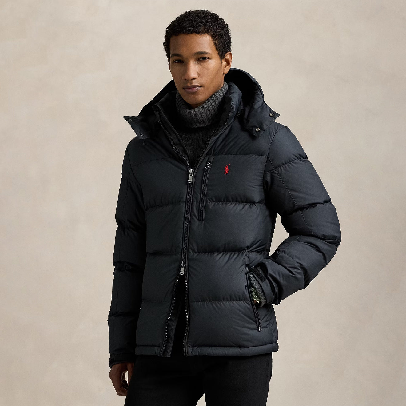 Élégante Polo Ralph Lauren Daunenjacke en classique Schwarz von Gorham 